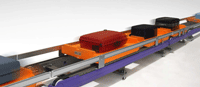Baggage Tray System: Straight conveyors