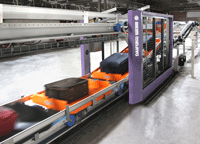 Baggage Tray System: Vertical sortation unit