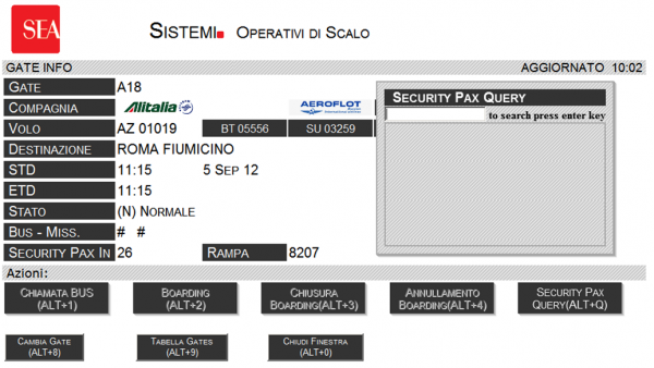 Figure 1: The airport is capable of reading many different data streams within the airport through one program