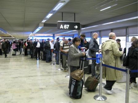 FIGURE 2A Passengers in the queueing area