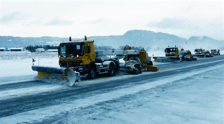 The constantly changing temperatures create the biggest challenges at the airport