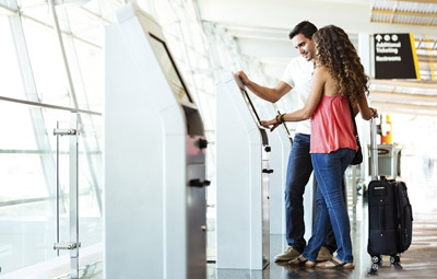 self-service check-in kiosks