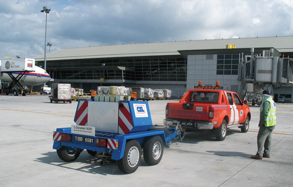 Figure 4: Dynatest HWD testing for sculptural capacity at Kuala Lumpar Airport