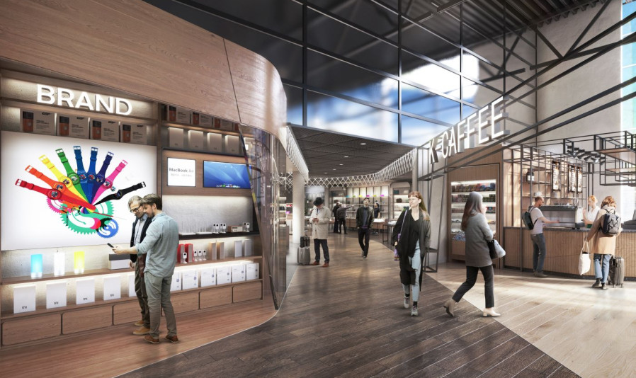 Interior of Kaunas Airport's terminal redevelopment