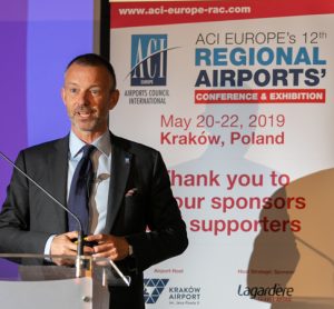 Olivier Jankovec, Director General ACI EUROPE speaking at the conference