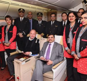 William Pearson, Birmingham Airport’s Aviation Development Director and (front right) Vishwanath Panyam, Air India’s Astt. General Manager