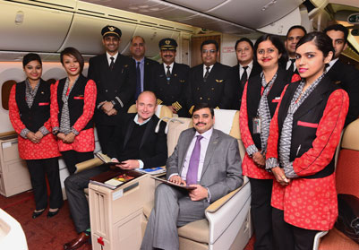 William Pearson, Birmingham Airport’s Aviation Development Director and (front right) Vishwanath Panyam, Air India’s Astt. General Manager