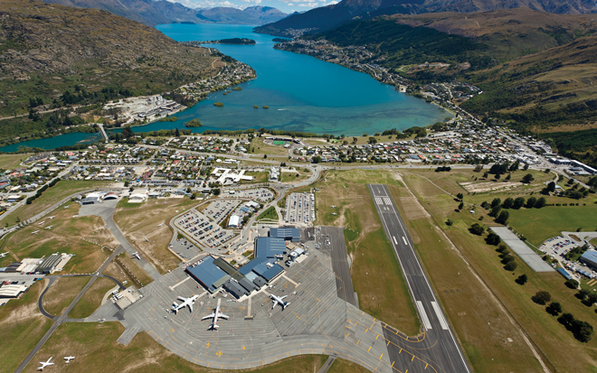 Airfield Lighting at Queenstown Airport in New Zealand