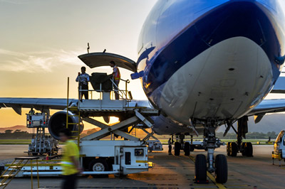 Loading the cargo hold