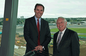 Southend Airport MD Alastair Welch and Bob Neill MP