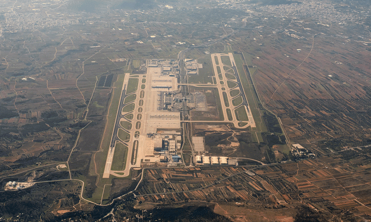 Aerial view of Athens International Airport