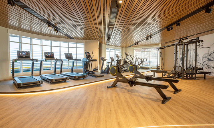 Premium fitness gym available to employees at Bologna Airport