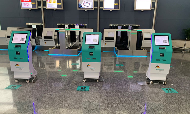 BLR Airport contactless self-check-in service