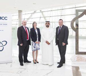 Ben Kiff, NATS Head of Proposition Development, Catherine Mason, NATS Managing Director, Services, Ahmed Bin Sulayem, Executive Chairman, DMCC and John Swift, NATS Middle East Director