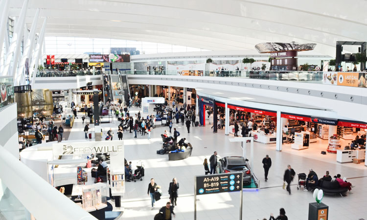 Budapest Airport's retail area of terminal