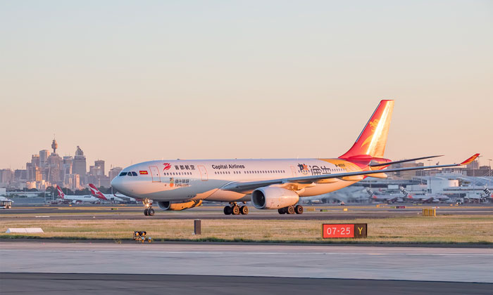 Capital Airlines touches down at Sydney Airport