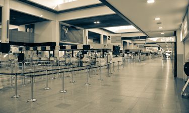 An empty airport due to COVID-19