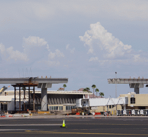 Construction of PHX Sky Train in August 2019