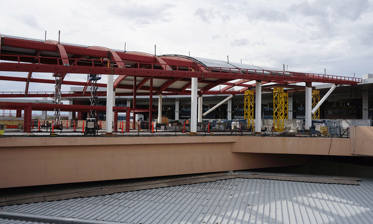 Construction of Rental Car Center in September 2019