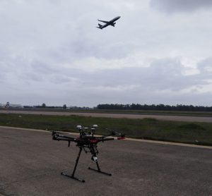 Drones used to inspect the flight field at Seville Airport