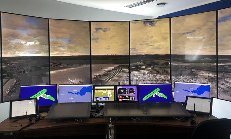 ATC simulator at Edinburgh Airport
