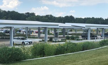 Evansville Regional Airport solar canopy