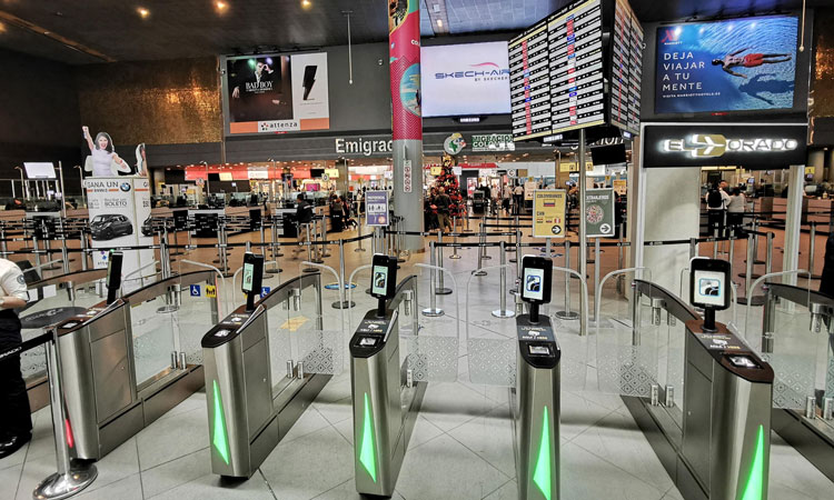 Inside El Dorado Airport's terminal