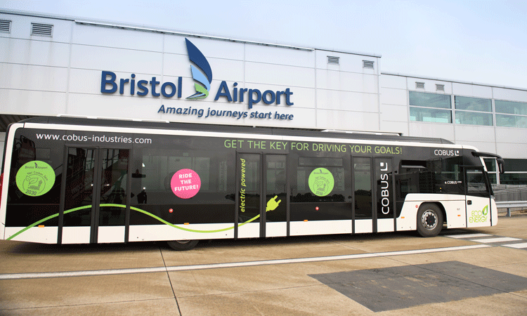 Bristol Airport trials new electric airside bus to reduce emissions