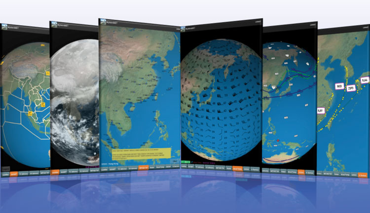 Portable aeronautical meteorological information displayed on MyAeroMET