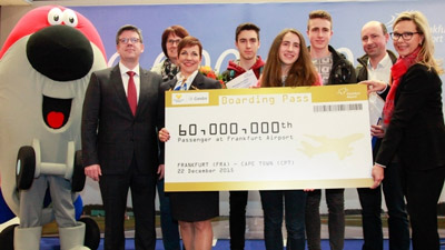 Frankfurt Airport celebrates 60 million passengers in 2015