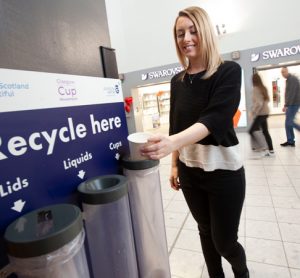Glasgow Airport introduces single-use coffee cup recycling stations