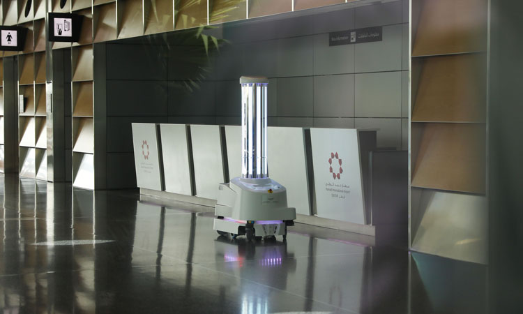 cleaning robots at Hamad Airport