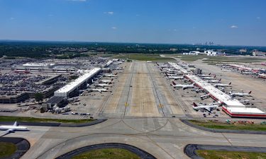 View of Hartsfield–Jackson Atlanta International Airport's runway passenger