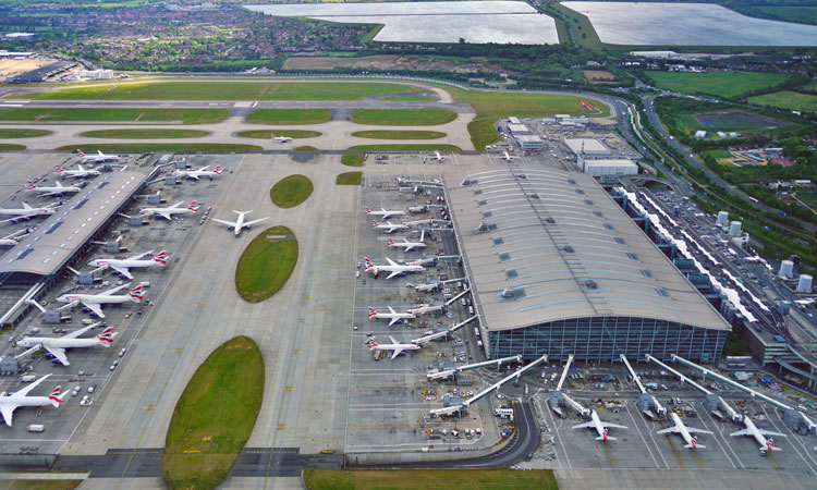 Arial view of London Heathrow Airport