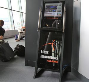 Internet kiosk at Warsaw Chopin Airport