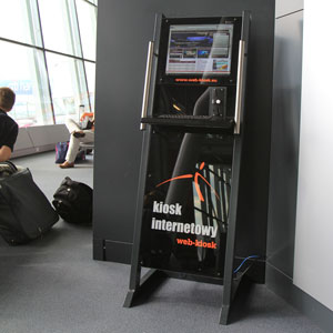 Internet kiosk at Warsaw Chopin Airport