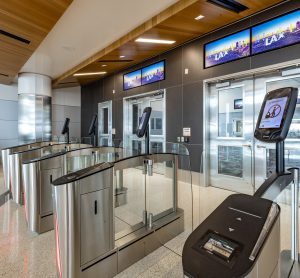 New biometric gates Tom Bradley International Terminal.