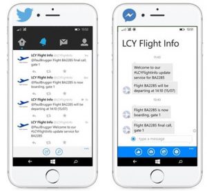 London City Airport introduces Facebook Messenger to check flight information