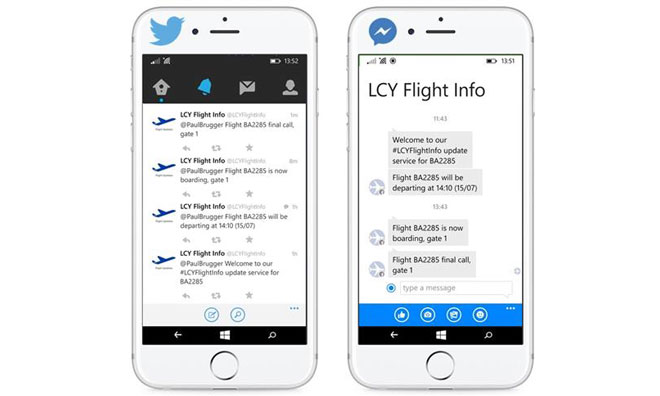 London City Airport introduces Facebook Messenger to check flight information