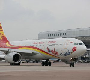 Manchester Airport celebrates first direct flight to China