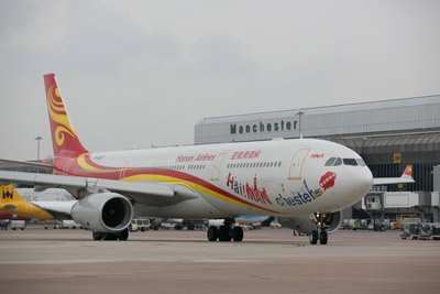 Manchester Airport celebrates first direct flight to China