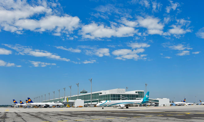 Munich Lufthansa satellite new terminal