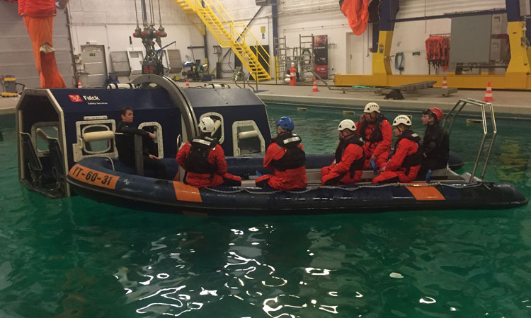 Aircraft water rescue training at Copenhagen Airport