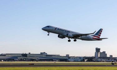 American Airlines plane taking off