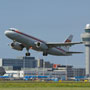 Plane taking off at Philadelphia Airport