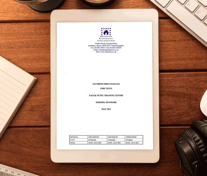 Whitepaper: Fluorine Free Foam (F3) Fire Tests