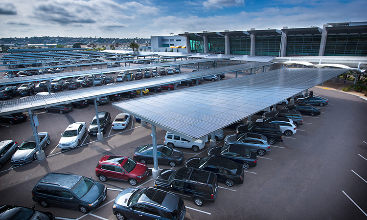 SAN Airport solar carports