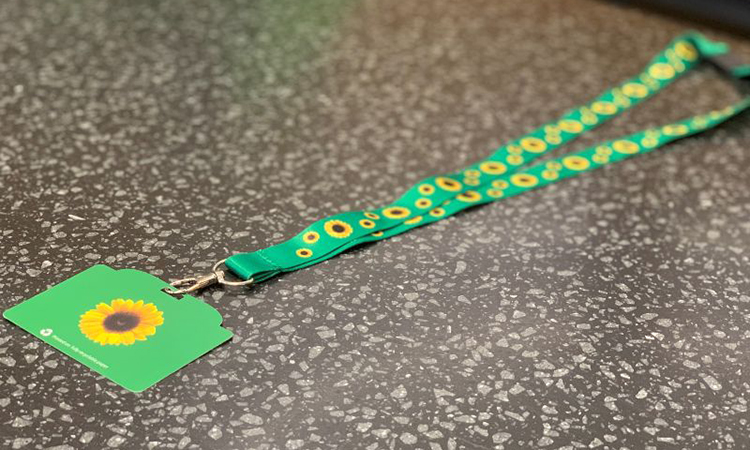 SEA Sunflower lanyard accessible