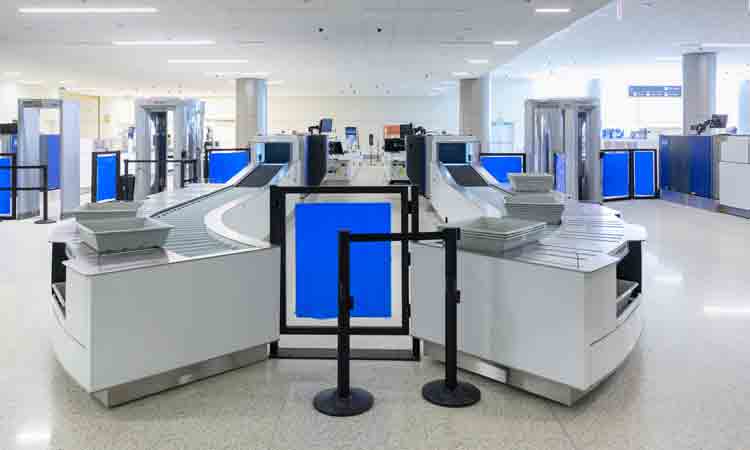 TSA checkpoint at The New SLC Airport