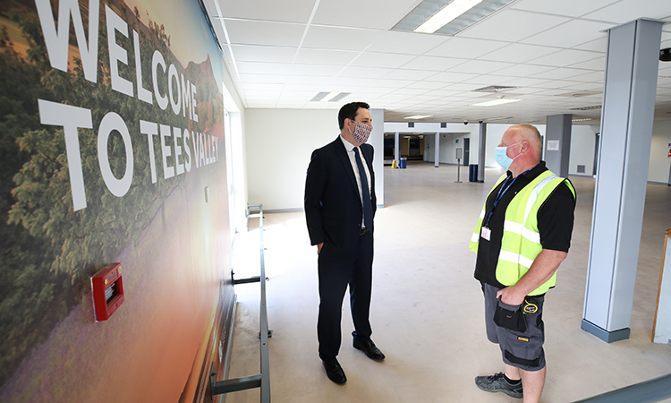 Arrivals hall at Teesside Airport undergoes major transformation